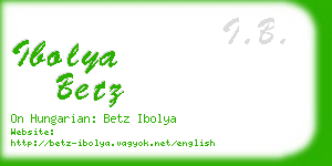 ibolya betz business card